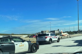 Prop plane makes emergency landing on Highway 407 in GTA